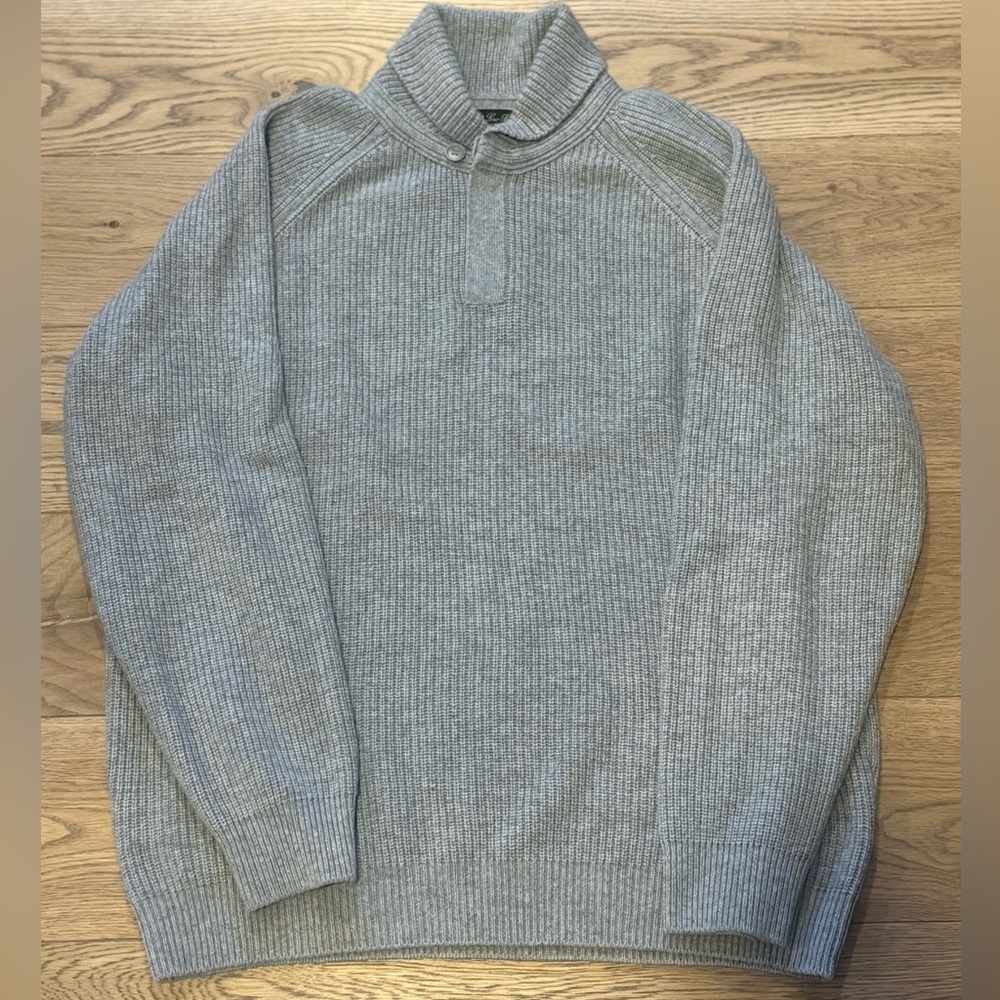 Loro Piana Mezzocollo Men’s Cashmere Sweater Grey